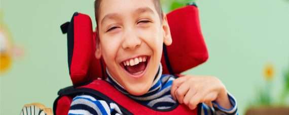 A boy with a big smile